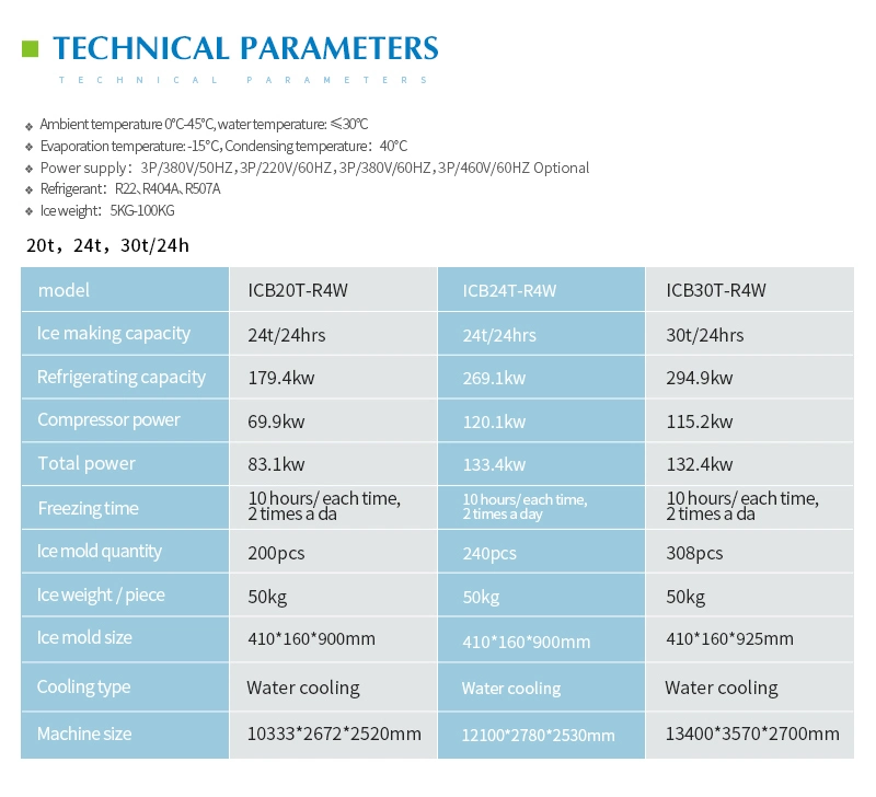 20 Ton Industrial Commercial Ice Block Making Machine Price with Crusher