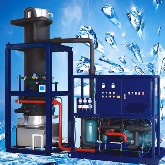 Cina Tubo di vendita calda di alta qualità Thermojinn / Cubo / Ghiaccio in scaglie Fabbrica di macchine industriali commerciali che produce macchine per il ghiaccio a tubi